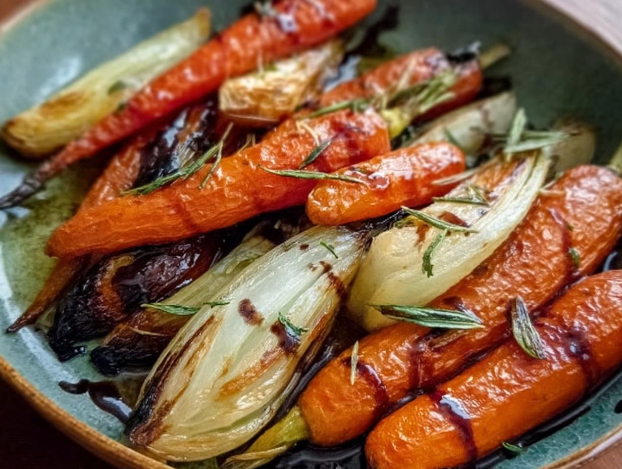 Balsamic Roasted Fennel Carrots: Amazing Flavor