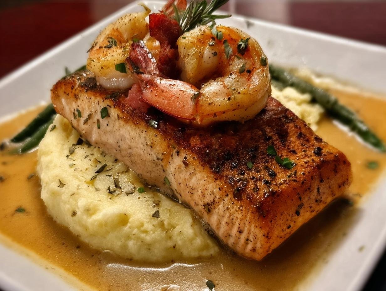Sensational Cajun Salmon Shrimp Creamy Delight 2 Sensational Cajun Salmon Shrimp Creamy Delight - Cajun Salmon Shrimp Creamy - main visual representation