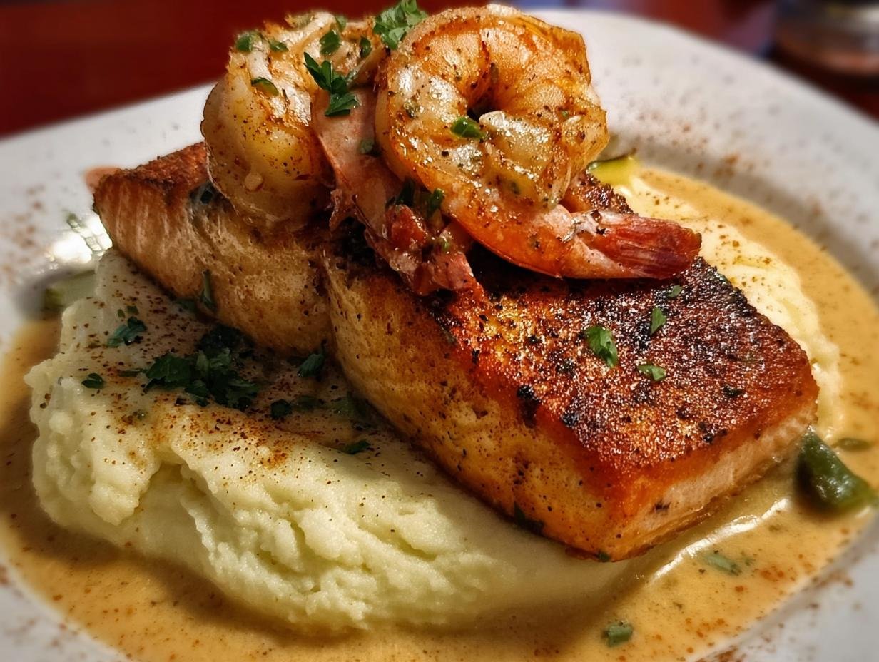 Sensational Cajun Salmon Shrimp Creamy Delight 3 Sensational Cajun Salmon Shrimp Creamy Delight - Cajun Salmon Shrimp Creamy - additional detail