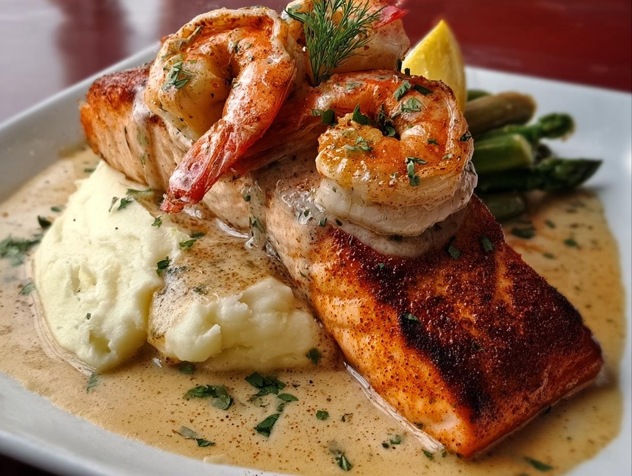 Sensational Cajun Salmon Shrimp Creamy Delight 1 Cajun Salmon Shrimp Creamy