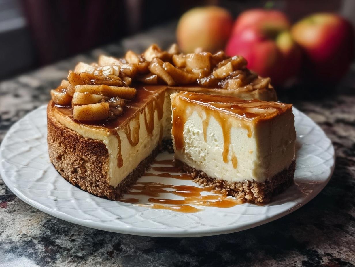 Caramel Apple Cheesecake: Delicious Fall Dessert 1 Caramel Apple Cheesecake