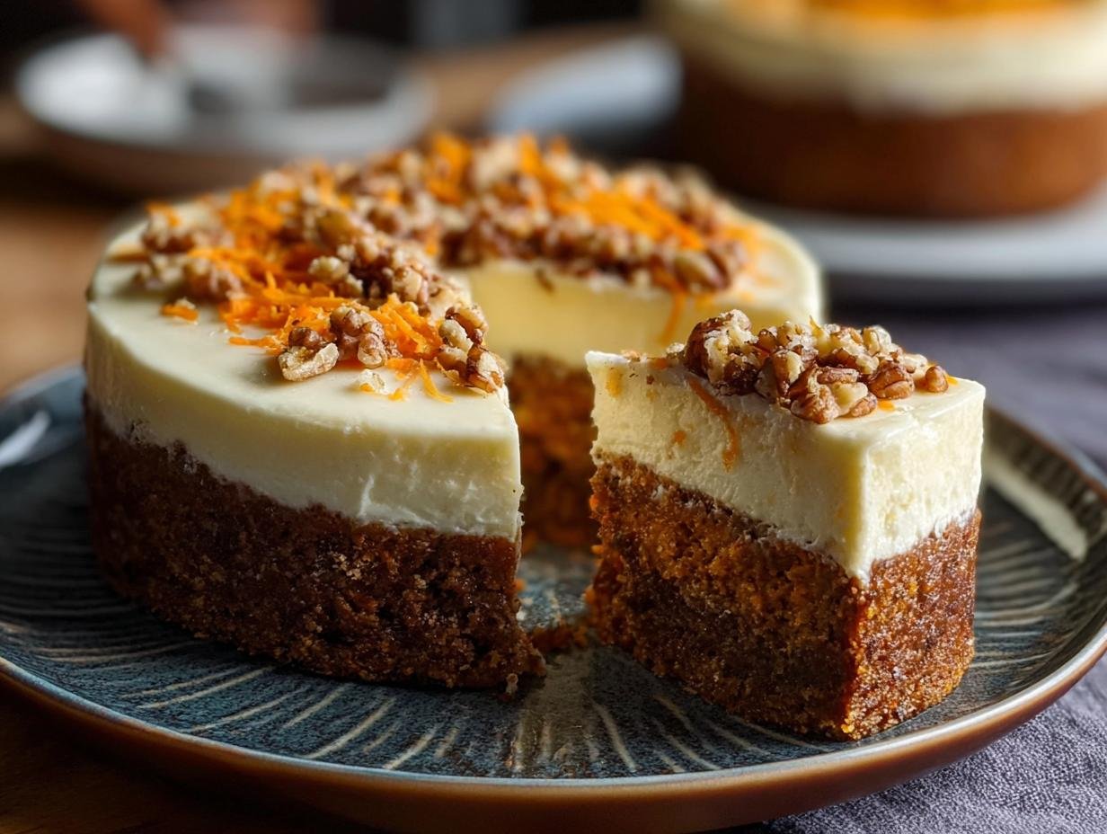 Carrot Cake Cheesecake: Divine 1-Bake Dessert - Carrot Cake Cheesecake - main visual representation