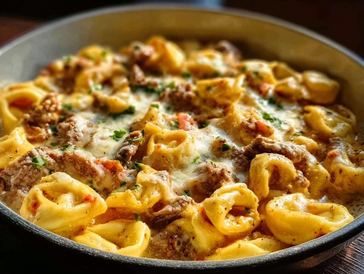 Cheesesteak Tortellini Rich Provolone: 1 Amazing Dish 3 Cheesesteak Tortellini Rich Provolone: 1 Amazing Dish - Cheesesteak Tortellini Rich Provolone - additional detail