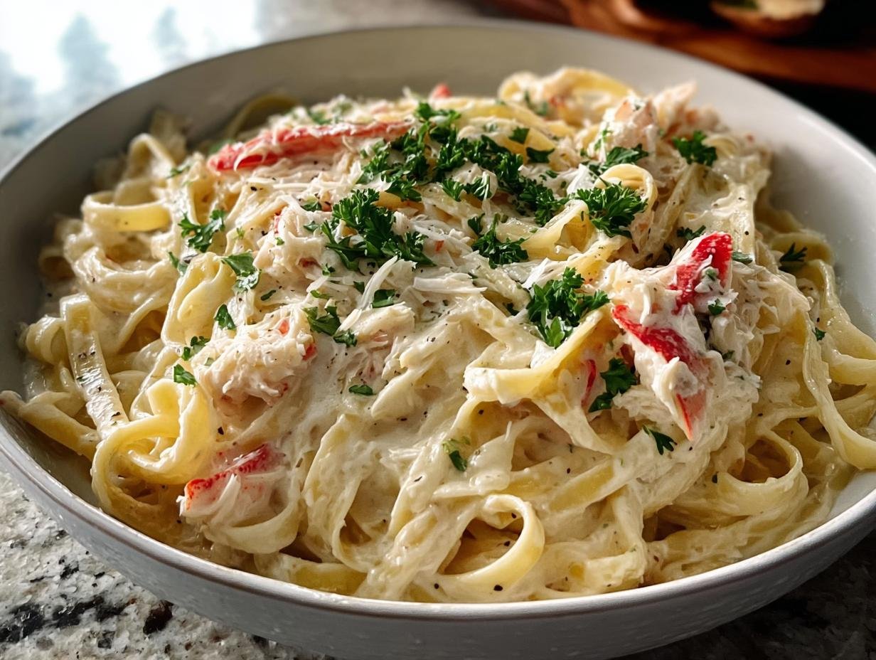 Amazing Crab Fettuccine Alfredo 30-Min Magic - Crab Fettuccine Alfredo - additional detail