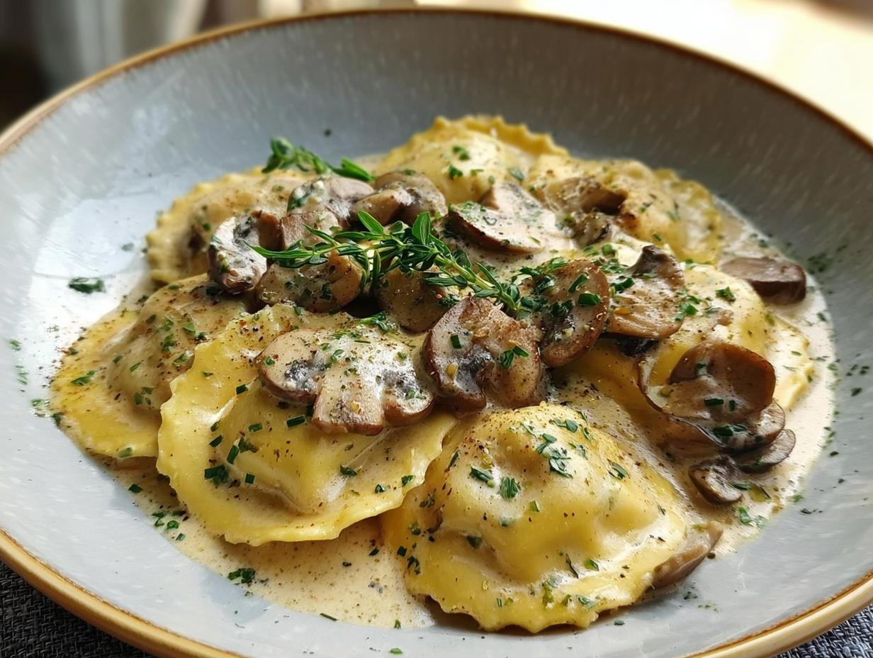 Rich Mushroom Ravioli Sauce: 1 Easy Recipe - Mushroom Ravioli Sauce - additional detail