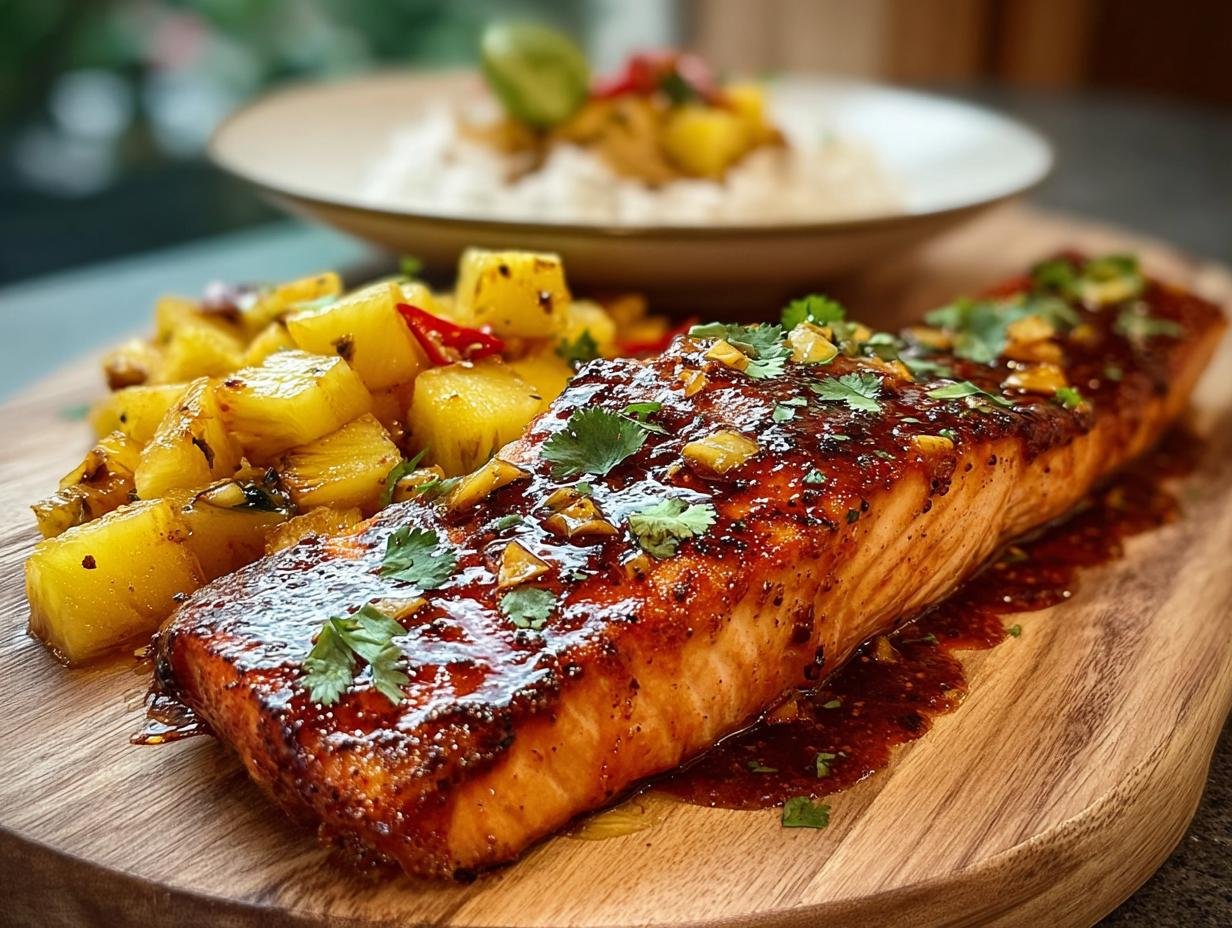 Pineapple Chipotle Salmon: 1 Flavorful Sweet Glazed Dish 2 Pineapple Chipotle Salmon: 1 Flavorful Sweet Glazed Dish - Pineapple Chipotle Salmon Sweet - main visual representation