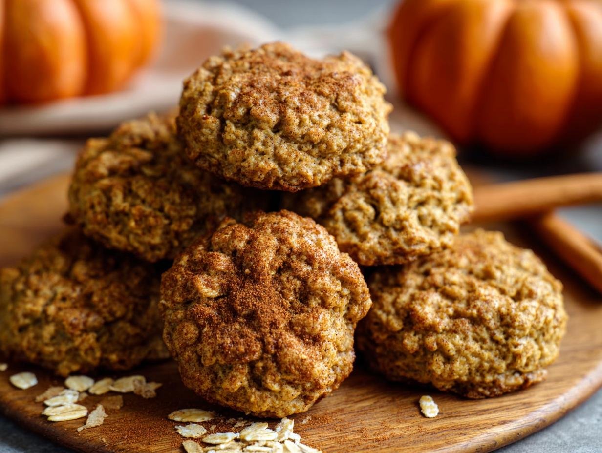 Amazing Pumpkin Spice Oatmeal Cookies: 15 Min Prep