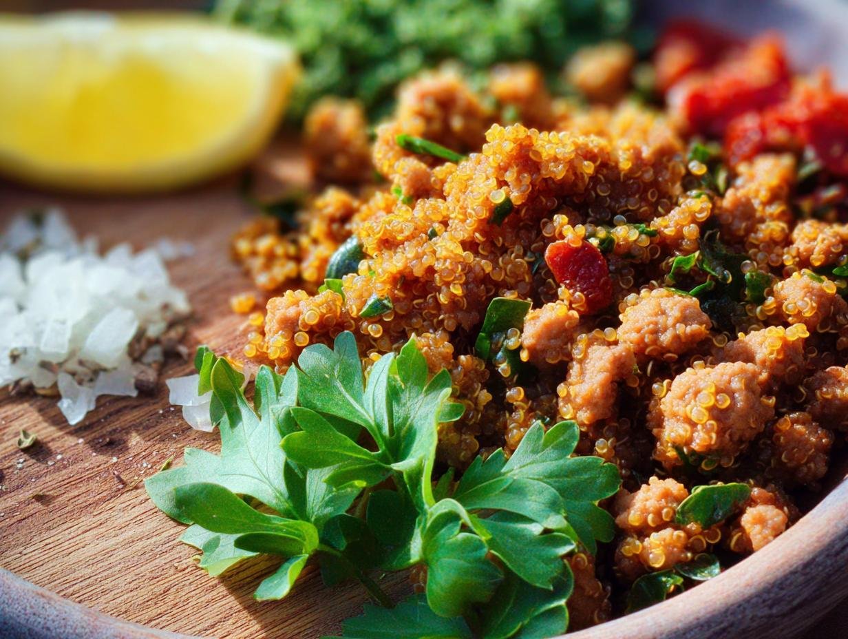 Quinoa Turkey Sausage Crumbles: Amazing 35-Min Meal - Quinoa Turkey Sausage Crumbles - additional detail