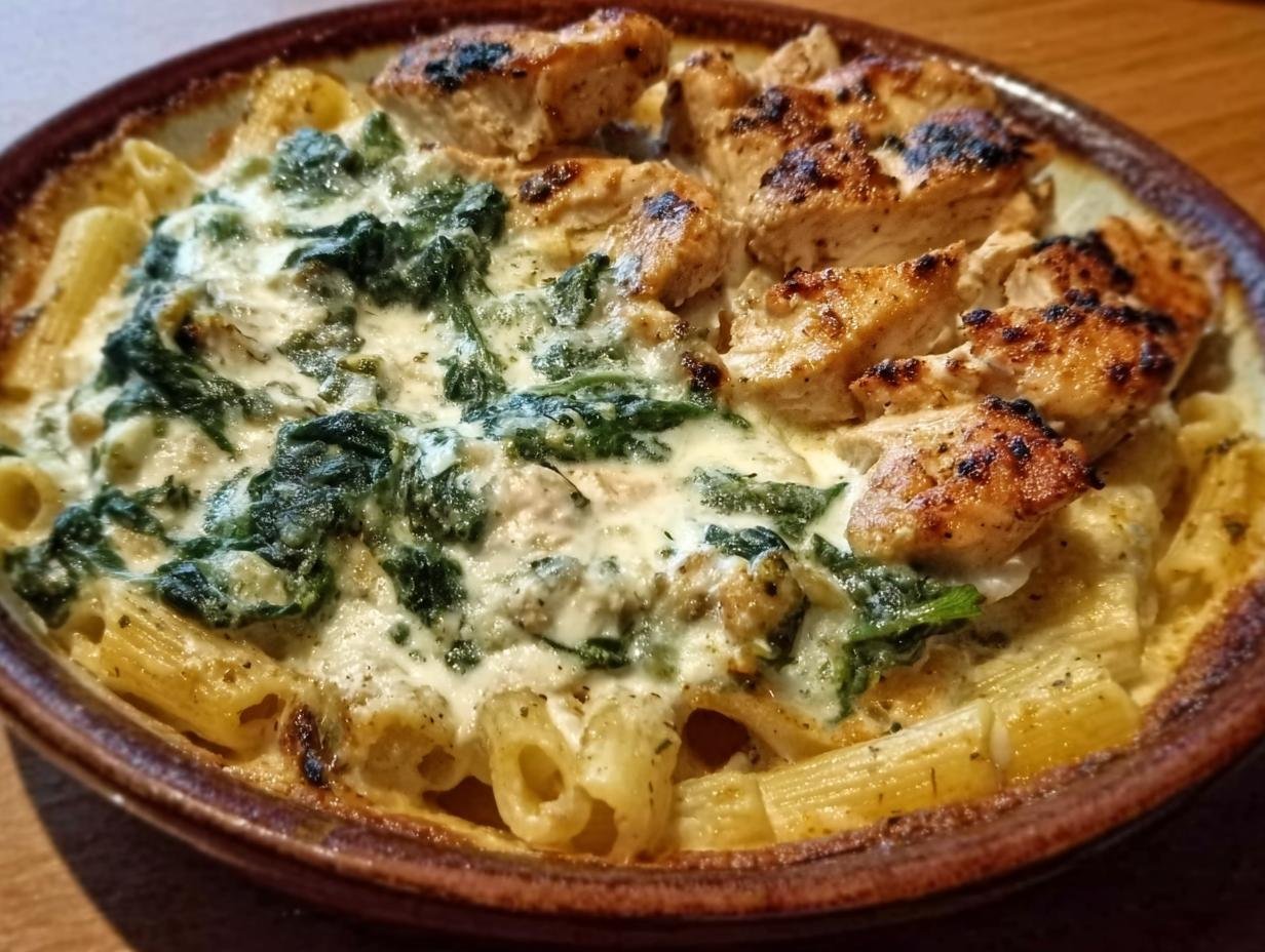 Spinach Artichoke Greek Chicken