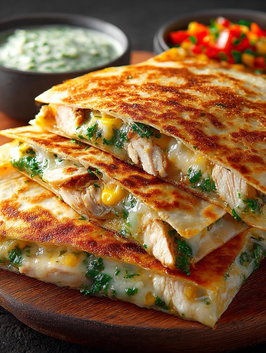 Chicken Verde Quesadillas