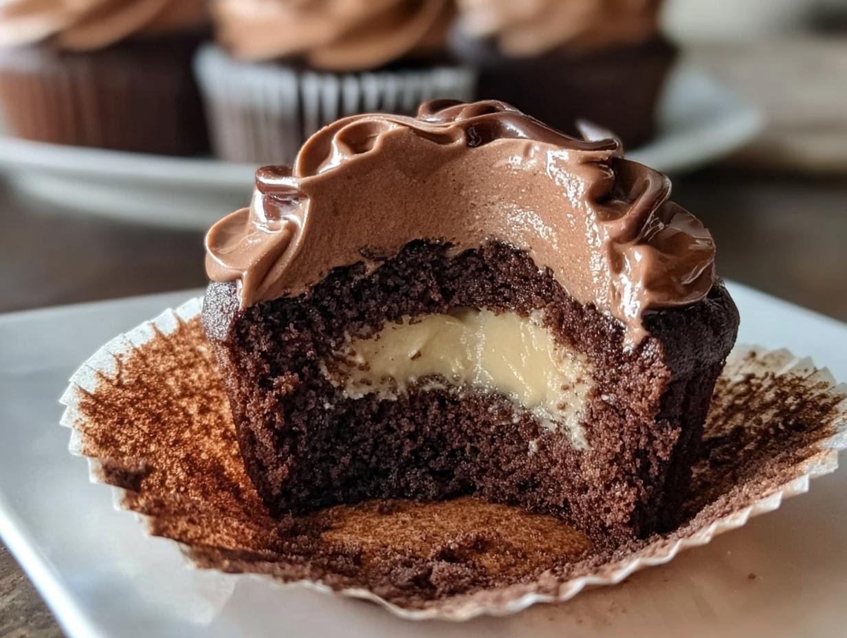 Amazing Chocolate Coffee Cream Cupcakes 1 2 Amazing Chocolate Coffee Cream Cupcakes 1 - Chocolate Coffee Cream Cupcakes - additional detail