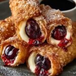 Crispy Cherry Cheesecake Egg