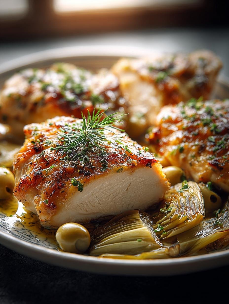 Double Duty Chicken with Olives & Artichokes Recipe - Double Duty Chicken with - main visual representation