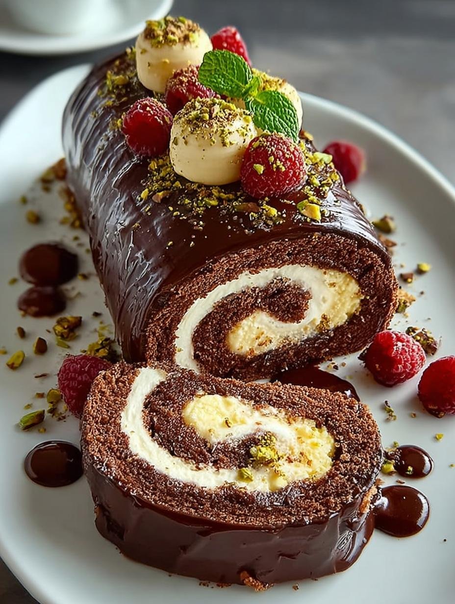 Delicious Dubai Chocolate Roll Cake Recipe You Must Try - Dubai Chocolate Roll Cake - main visual representation