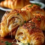 Golden Cheesy Chicken Crescent