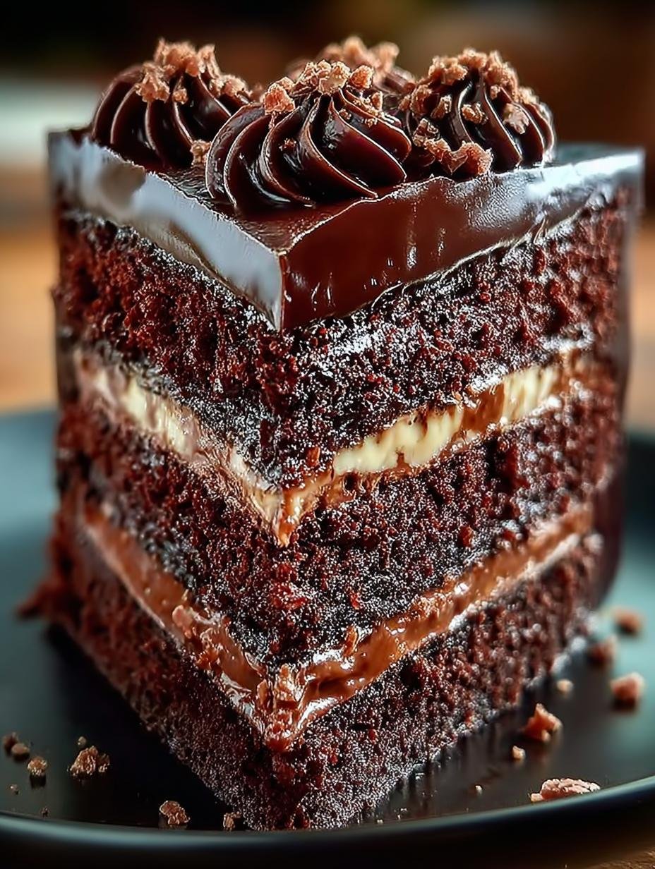 Midnight Fudge Cake Incredible: 12 Layers of Chocolate Bliss - Midnight Fudge Cake Incredible - main visual representation