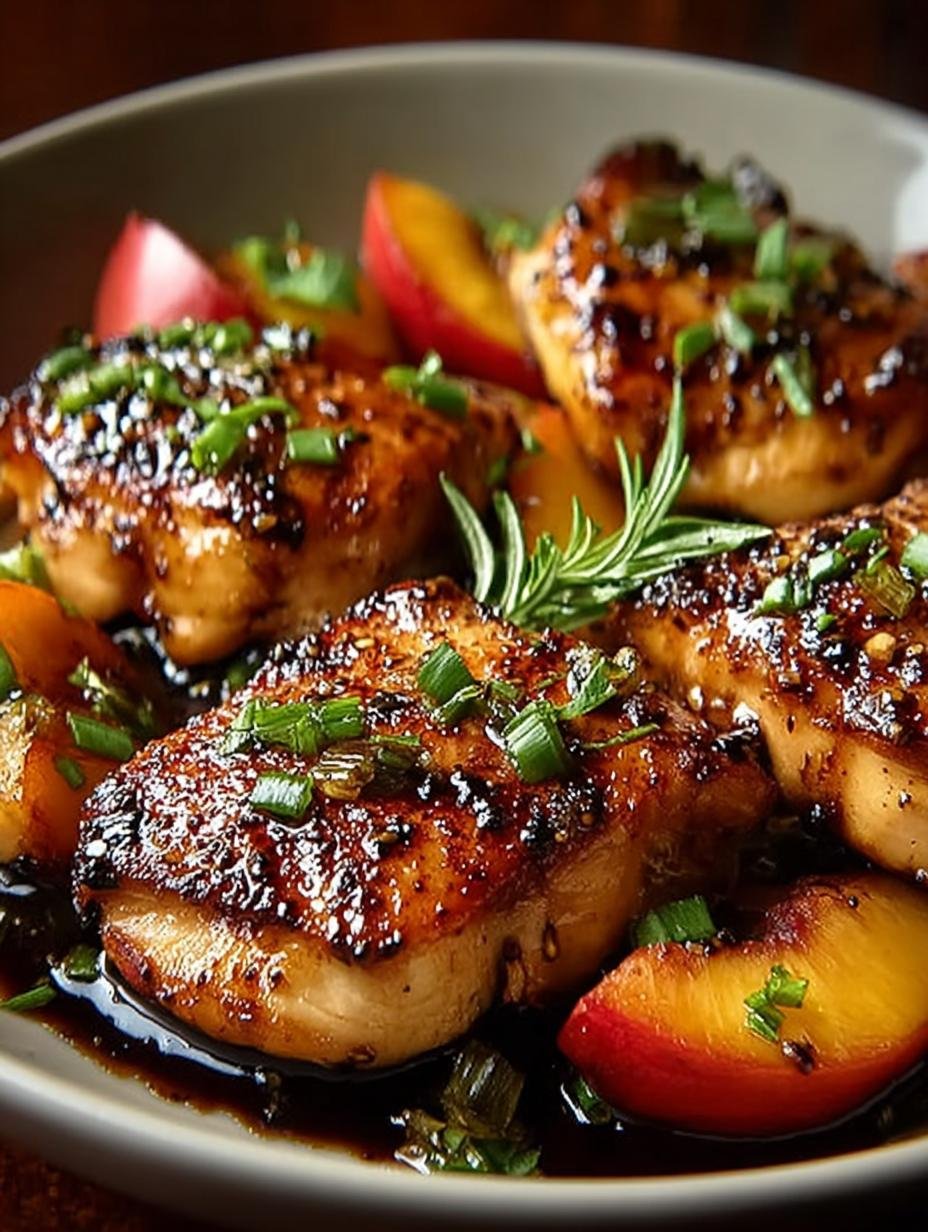 Delicious Peach Chicken with Balsamic Glaze Recipe - Peach Chicken with Balsamic - additional detail