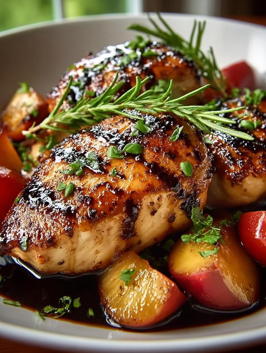 Peach Chicken with Balsamic