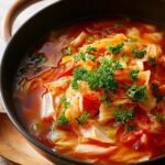 Sweet Sour Cabbage Soup