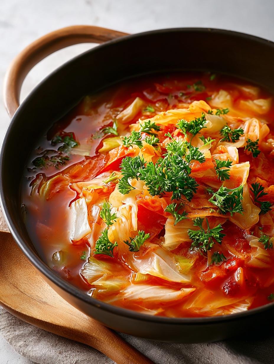 Sweet Sour Cabbage Soup