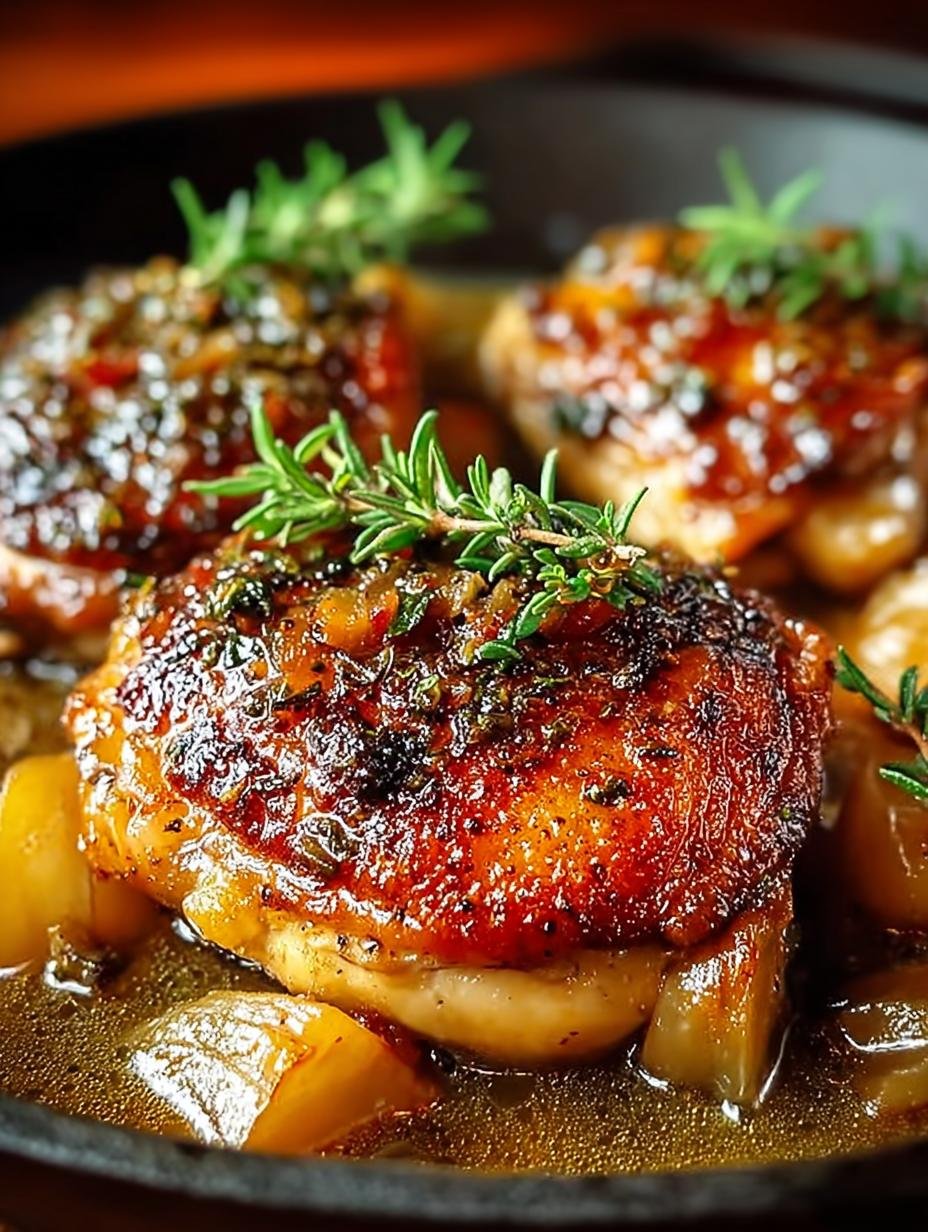 Apple Cider Braised Chicken
