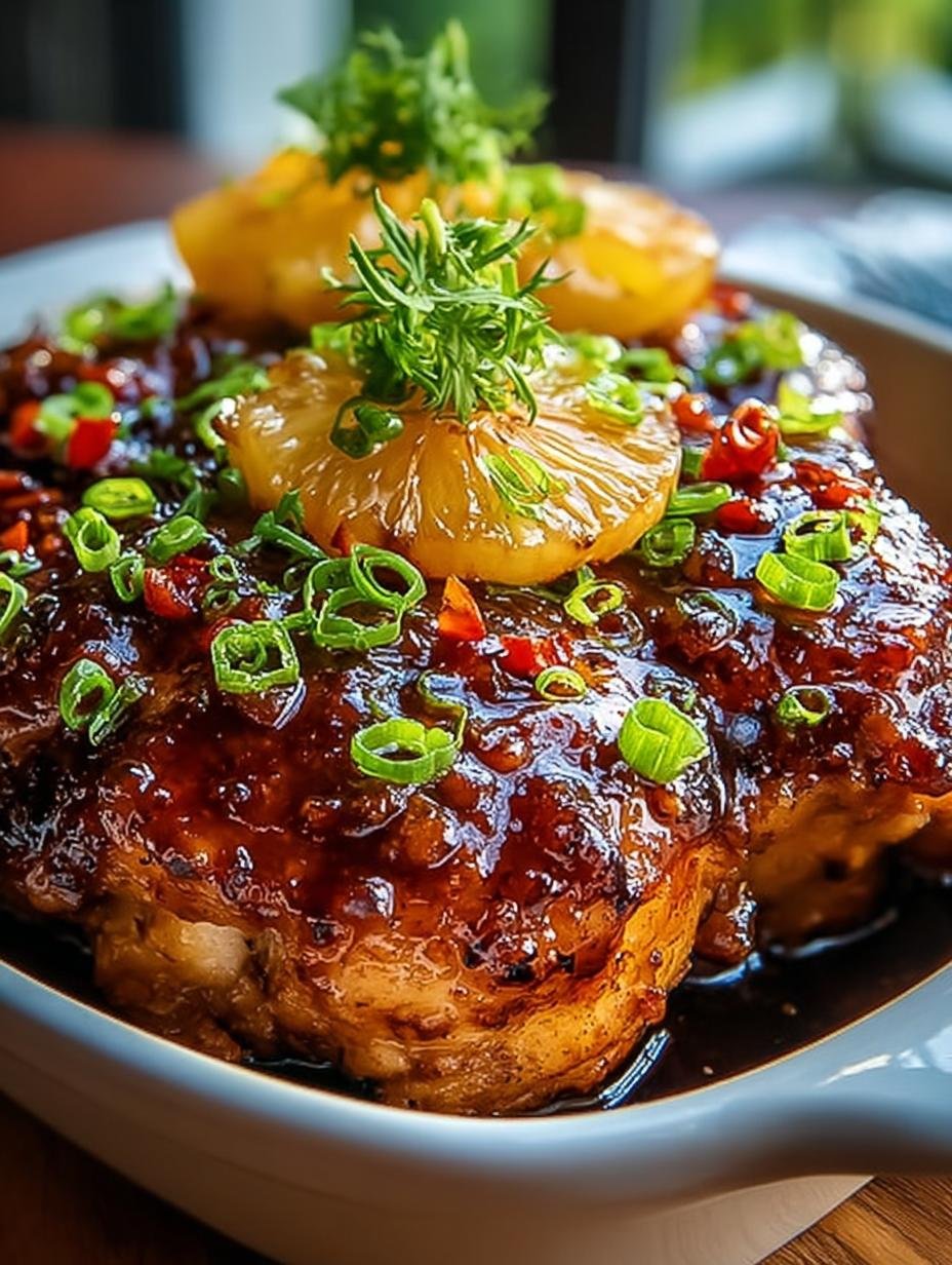 Delicious Baked Huli Huli Chicken with Pineapple Glaze - Baked Huli Huli Chicken - main visual representation