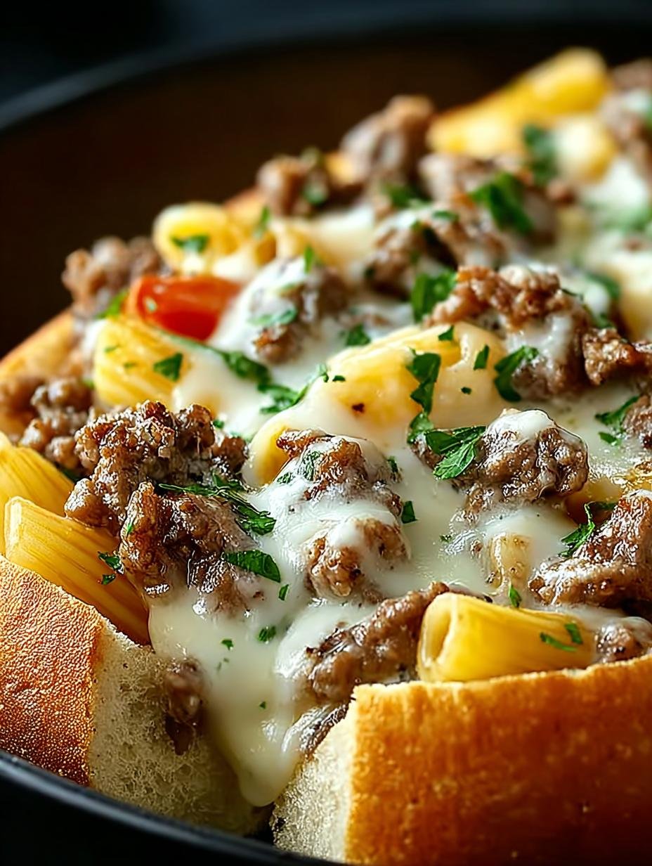 Creamy Cheesy Philly Cheesesteak Pasta Recipe - Creamy Cheesy Philly Cheesesteak - main visual representation