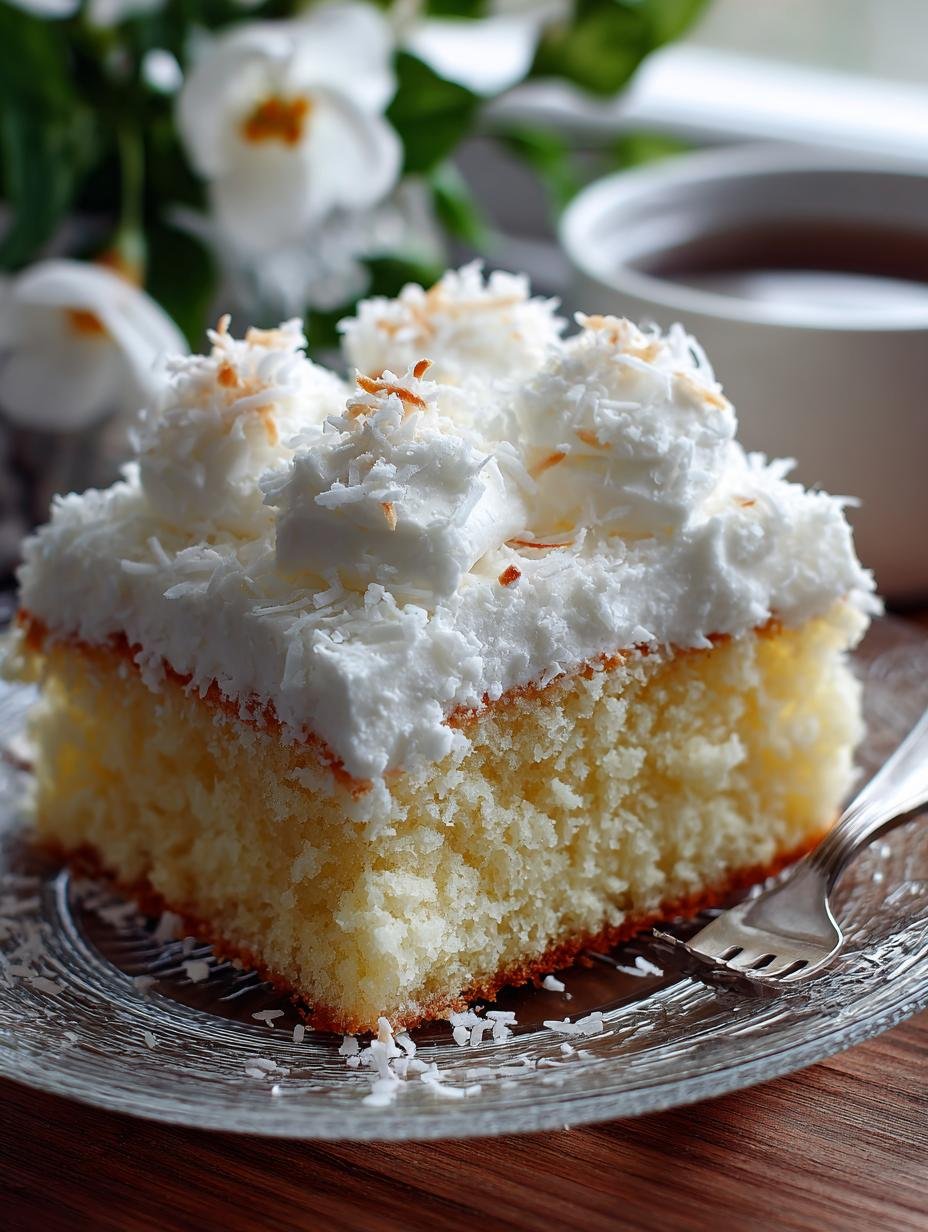 Fluffy Coconut Cream Cake: 8 Divine Squares to Try - Fluffy Coconut Cream Cake - additional detail