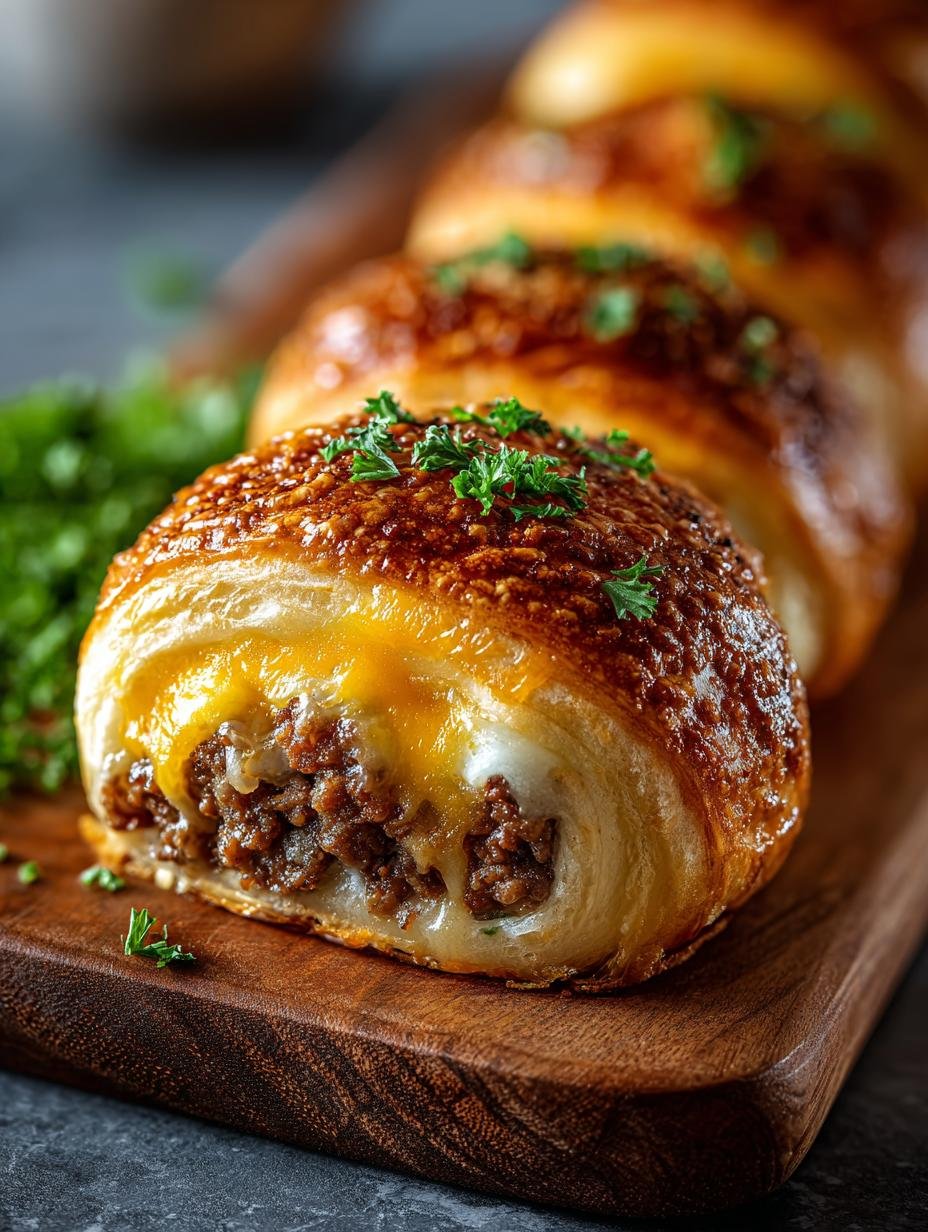Garlic Butter Cheeseburger Rollups: 8 Irresistible Bites - Garlic Butter Cheeseburger Rollups - additional detail