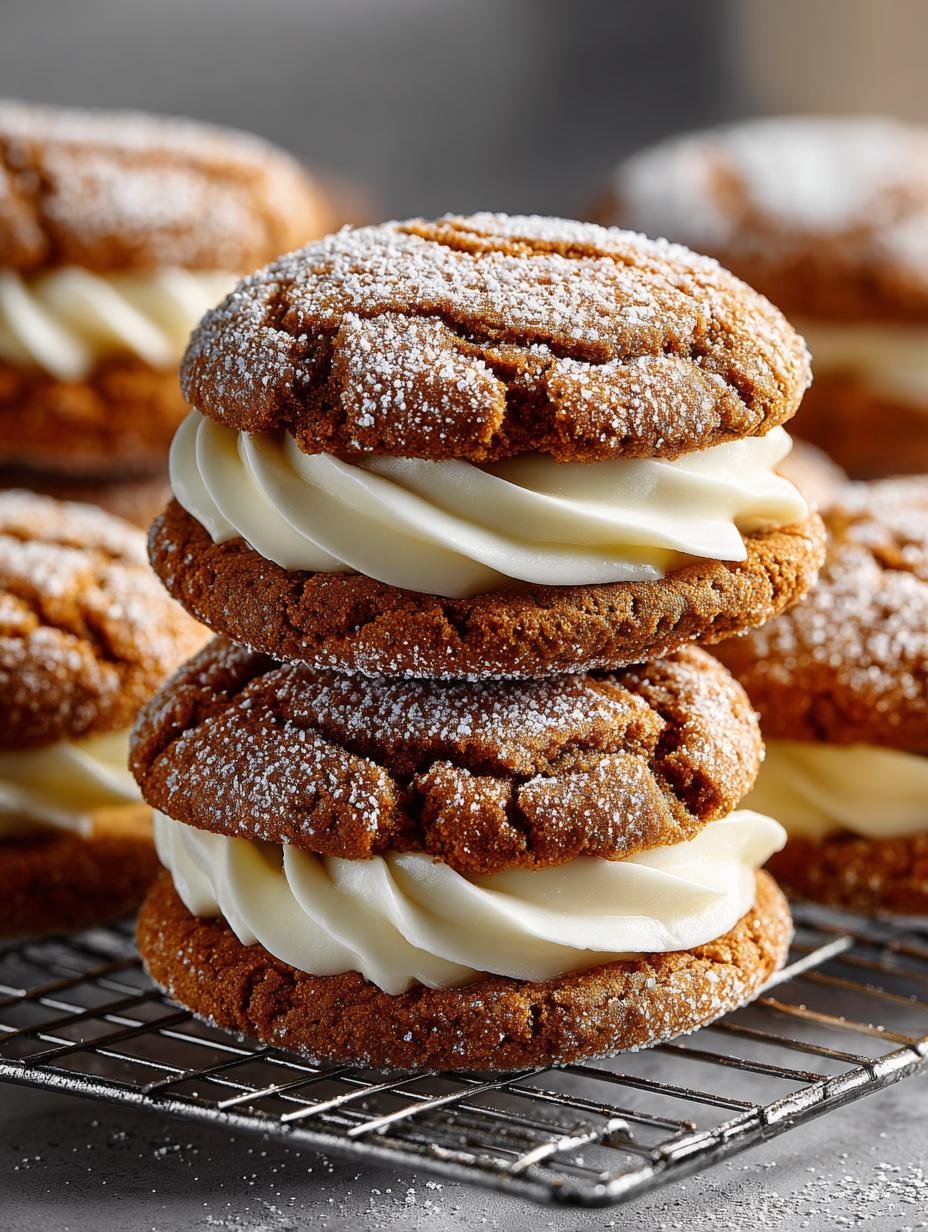 Gingerbread Crinkle Cookie Sandwiches: 5 Irresistible Treats - Gingerbread Crinkle Cookie Sandwiches - main visual representation