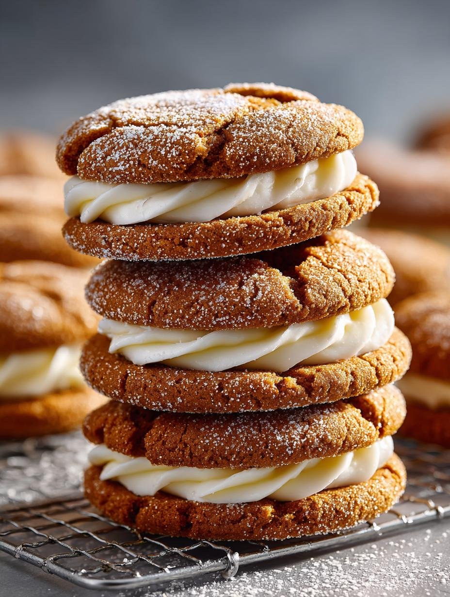 Gingerbread Crinkle Cookie Sandwiches: 5 Irresistible Treats - Gingerbread Crinkle Cookie Sandwiches - additional detail