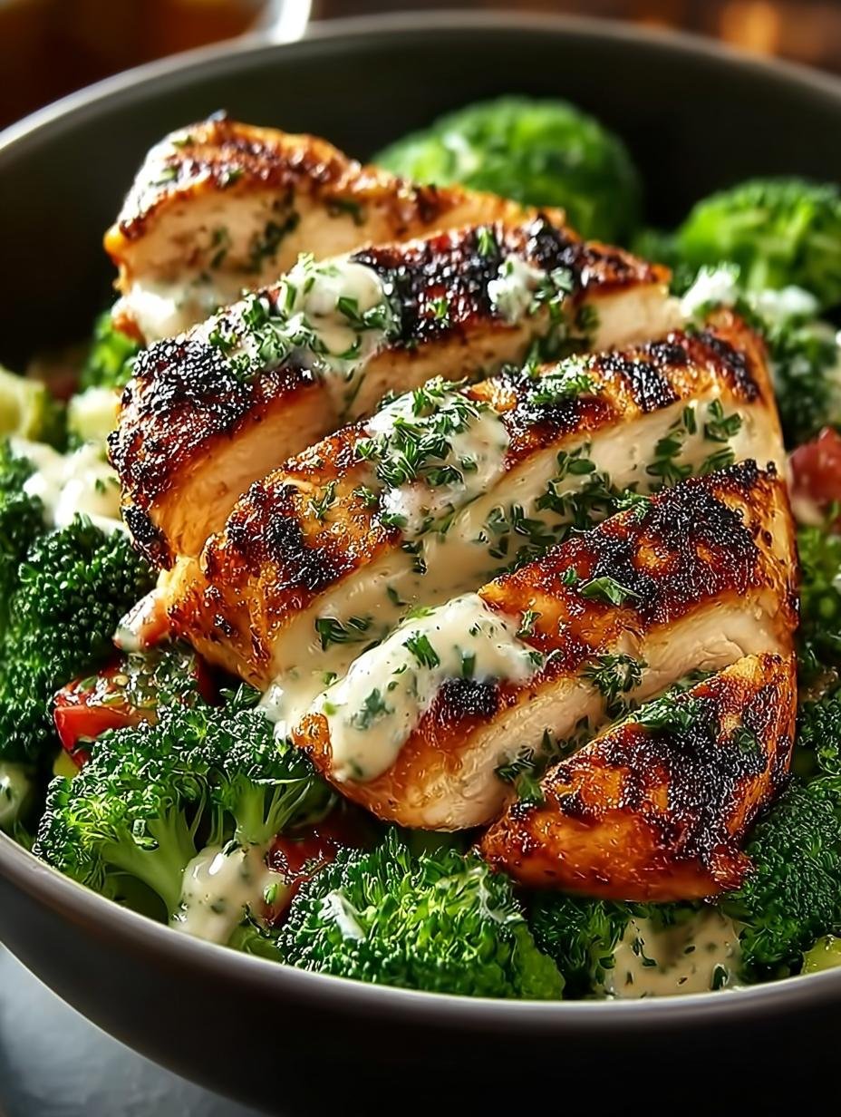 Grilled Chicken Broccoli Bowls