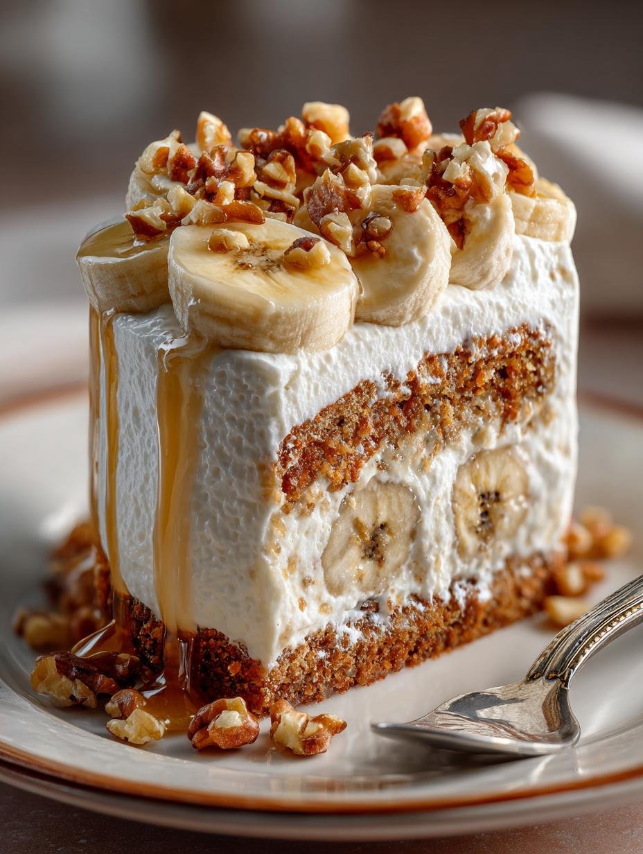 Heavenly Banana Walnut Cream Cake: 12 Layers of Indulgence - Heavenly Banana Walnut Cream - main visual representation