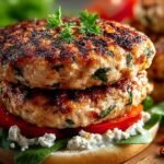 Juicy Greek Chicken Burgers