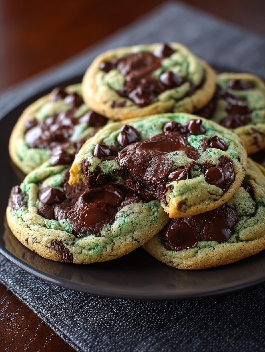 Indulge in 12 Mint Chocolate Chip Cookies Today - Mint Chocolate Chip Cookies - main visual representation