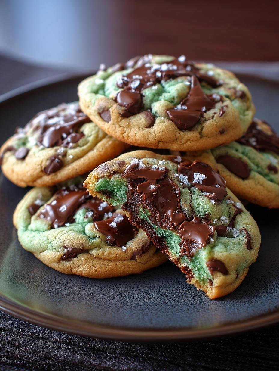 Mint Chocolate Chip Cookies