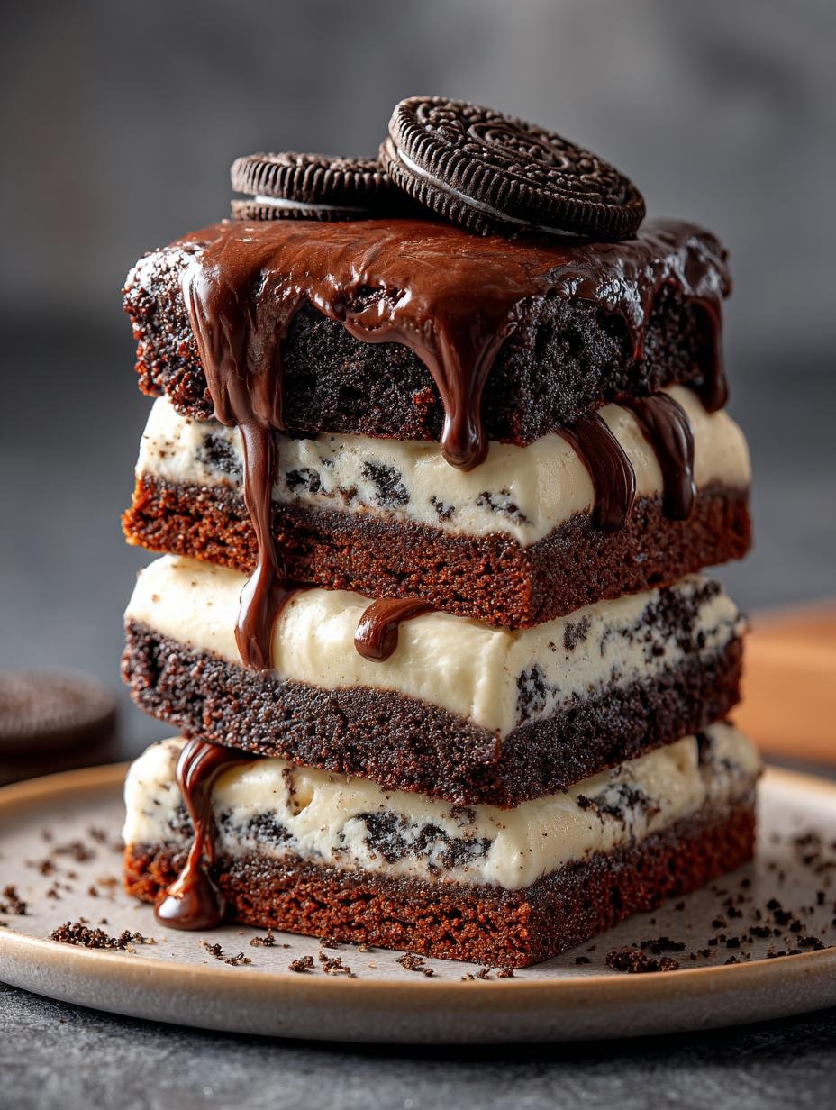 Ultimate Oreo Cookie Brownie Stack: A Decadent Delight - Oreo Cookie Brownie Stack - main visual representation