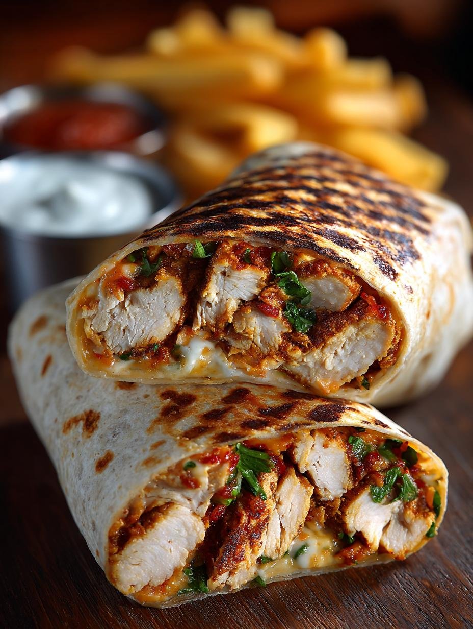 Parmesan Garlic Chicken Burritos