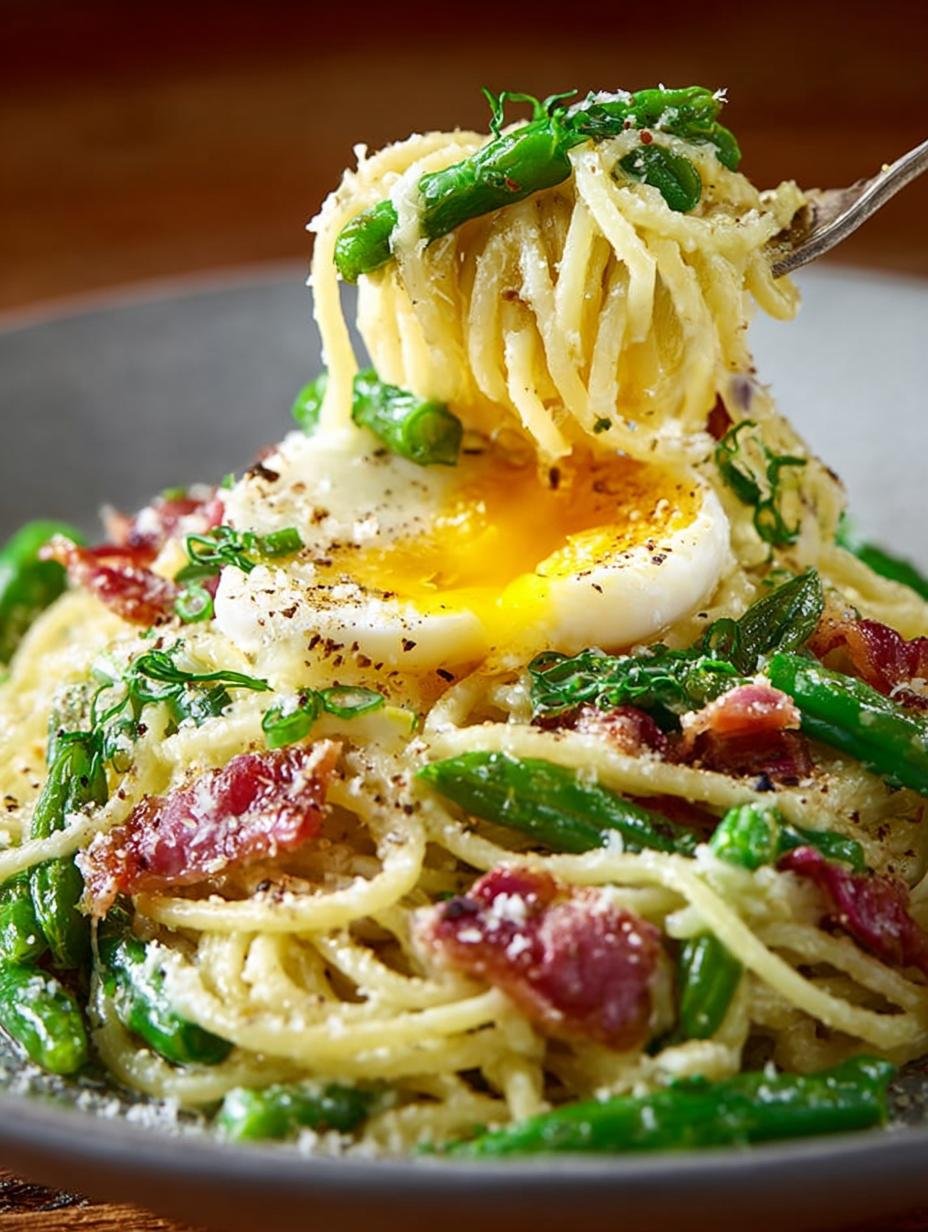 Runner Bean Carbonara