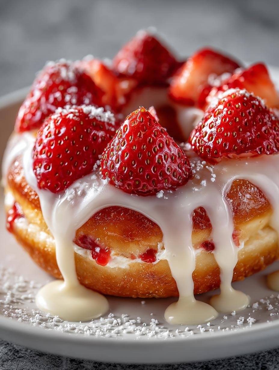 Strawberry Cheesecake Donuts: 12 Irresistible Delights - Strawberry Cheesecake Donuts - main visual representation