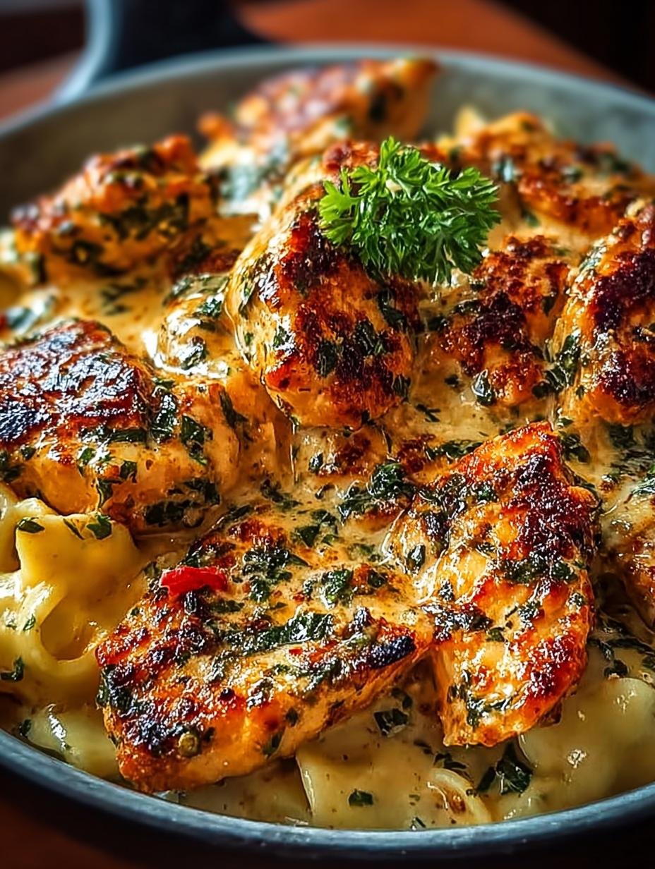 Delicious Cheesy Garlic Butter Chicken Bowties Recipe - Cheesy Garlic Butter Chicken - main visual representation