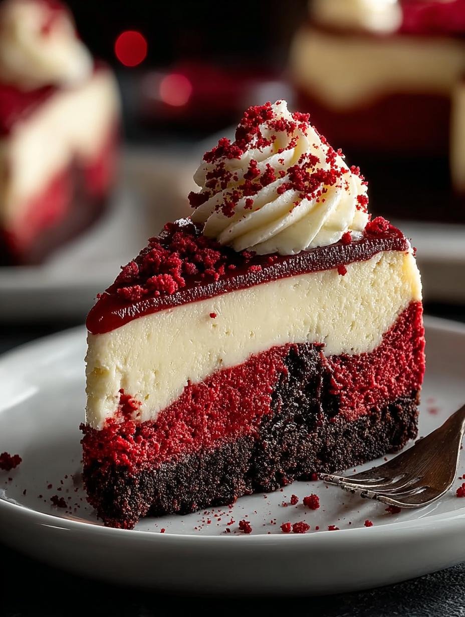 Christmas Red Velvet Cheesecake: 12 Festive Layers - Christmas Red Velvet Cheesecake - additional detail