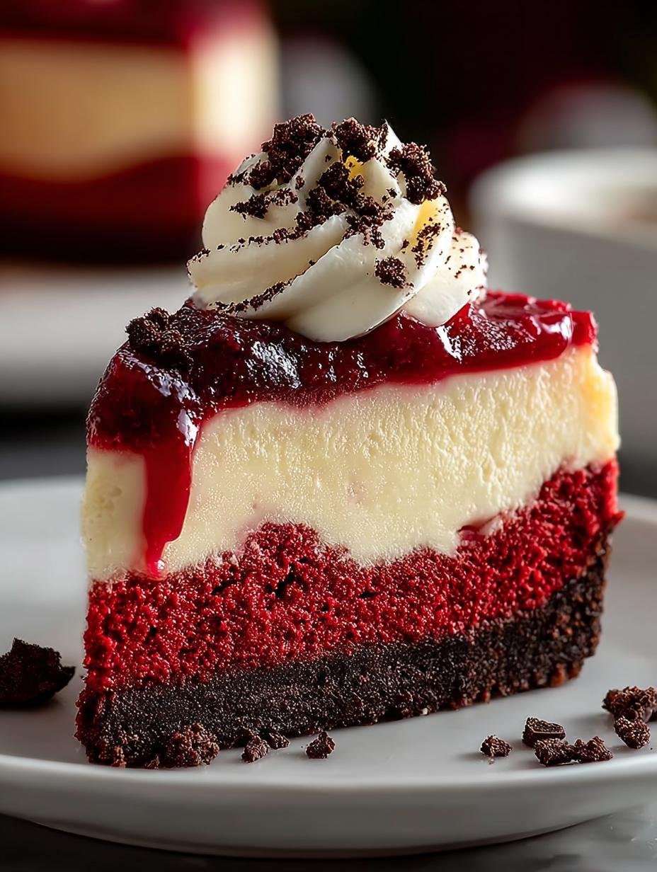 Christmas Red Velvet Cheesecake
