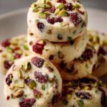 Cranberry Pistachio Shortbread Cookies