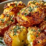 Crispy Cheesy Garlic Potatoes