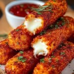 Hot Cheeto Mozzarella Sticks