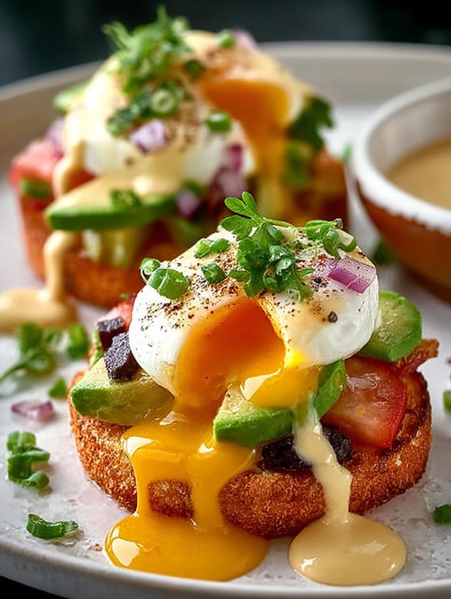 Delicious Mexican Eggs Benedict with Chorizo Twist - Mexican Eggs Benedict - additional detail