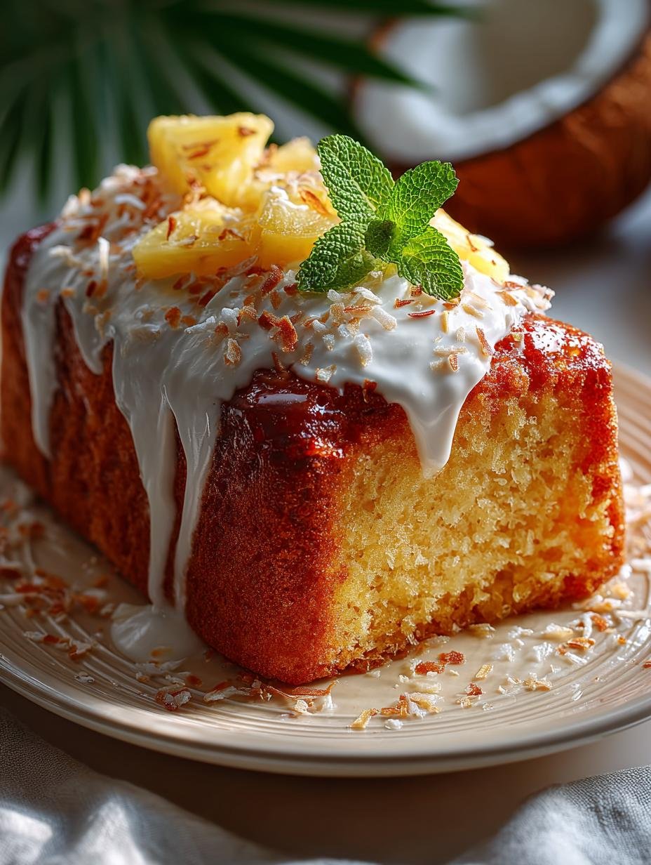 Delightful Pina Colada Pound Cake: 12 Servings to Enjoy - Pina Colada Pound Cake - additional detail