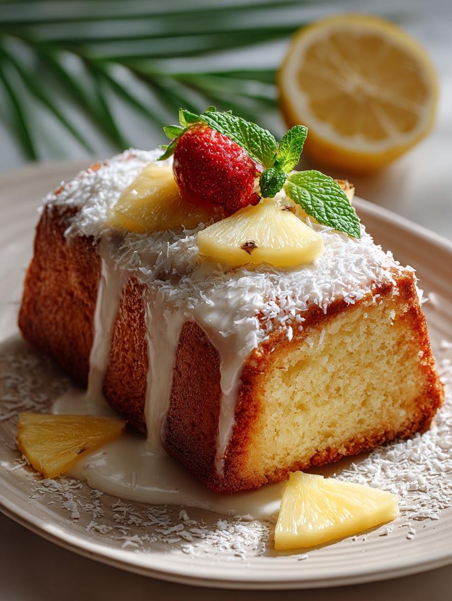 Pina Colada Pound Cake