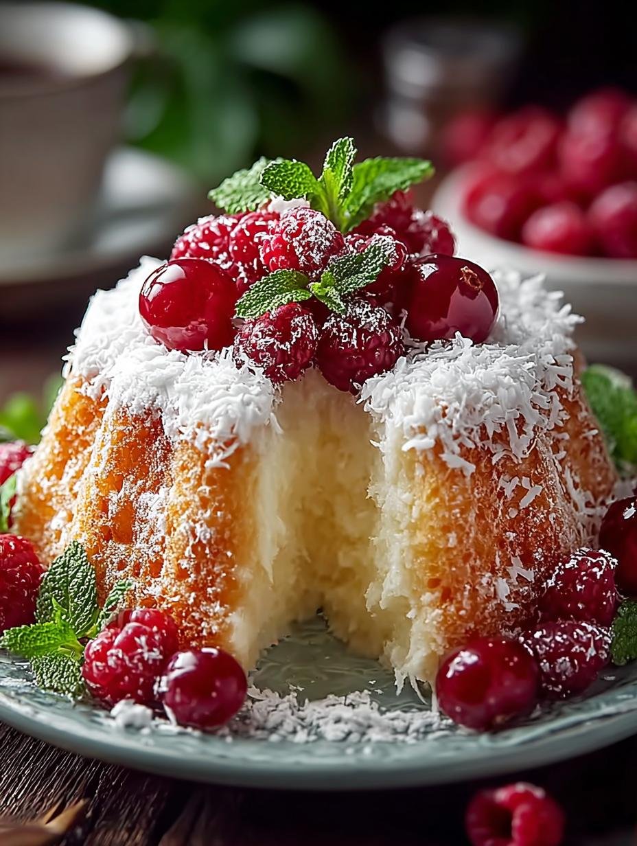 Irresistible Snowball Cake with Raspberry Coconut Delight 2 Irresistible Snowball Cake with Raspberry Coconut Delight - Snowball Cake - main visual representation